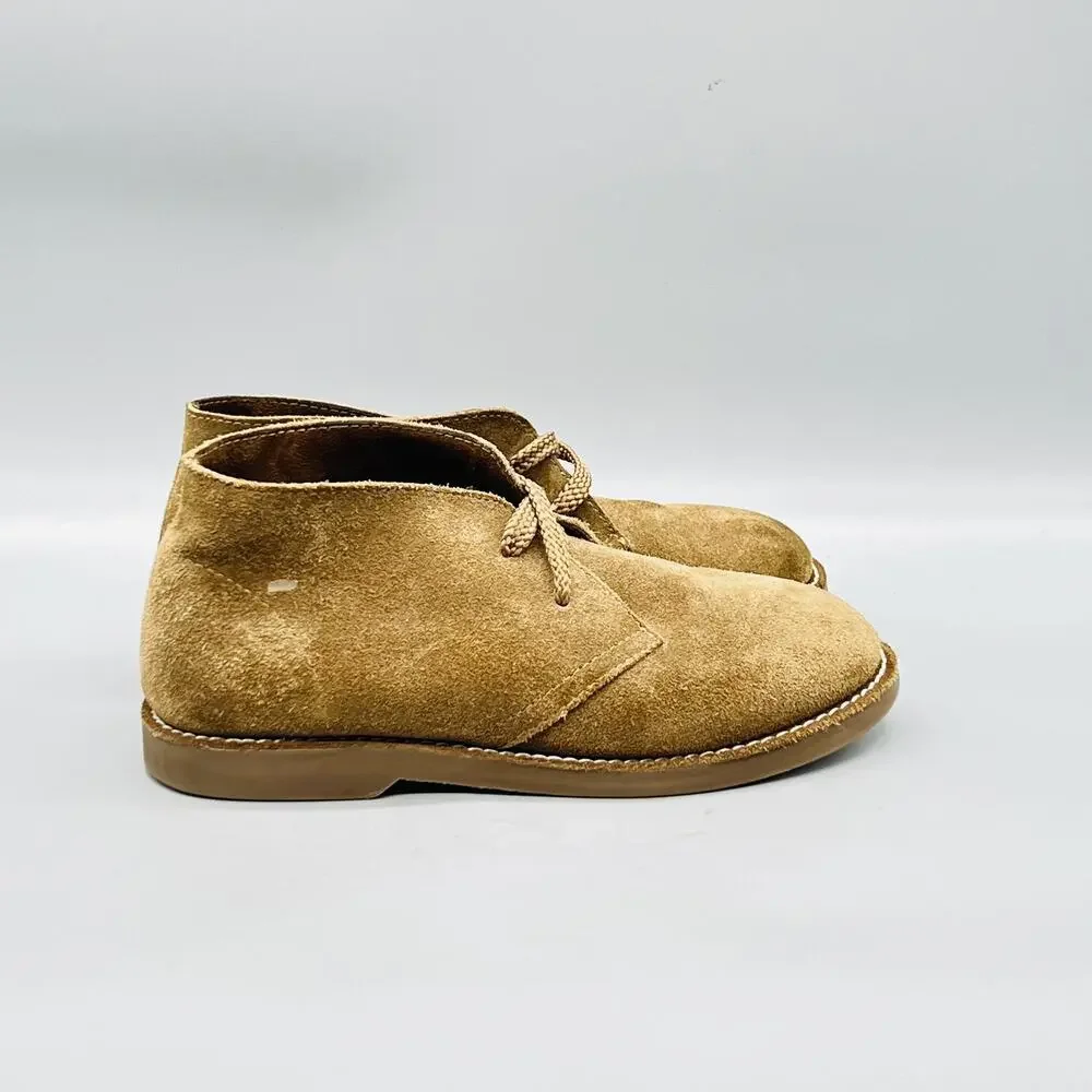 J Crew Boots Boys 3 Brown Suede Chukka Desert Ankle Lace Up Casual Crewcuts